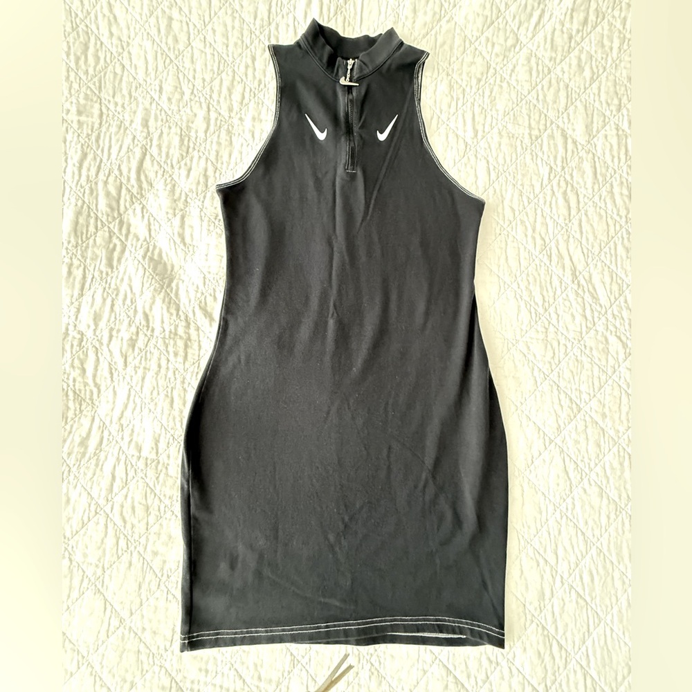 Nike Black Mini Dress with White Swoosh - Picture 2 of 15